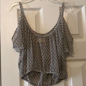 Light could shoulder crop top